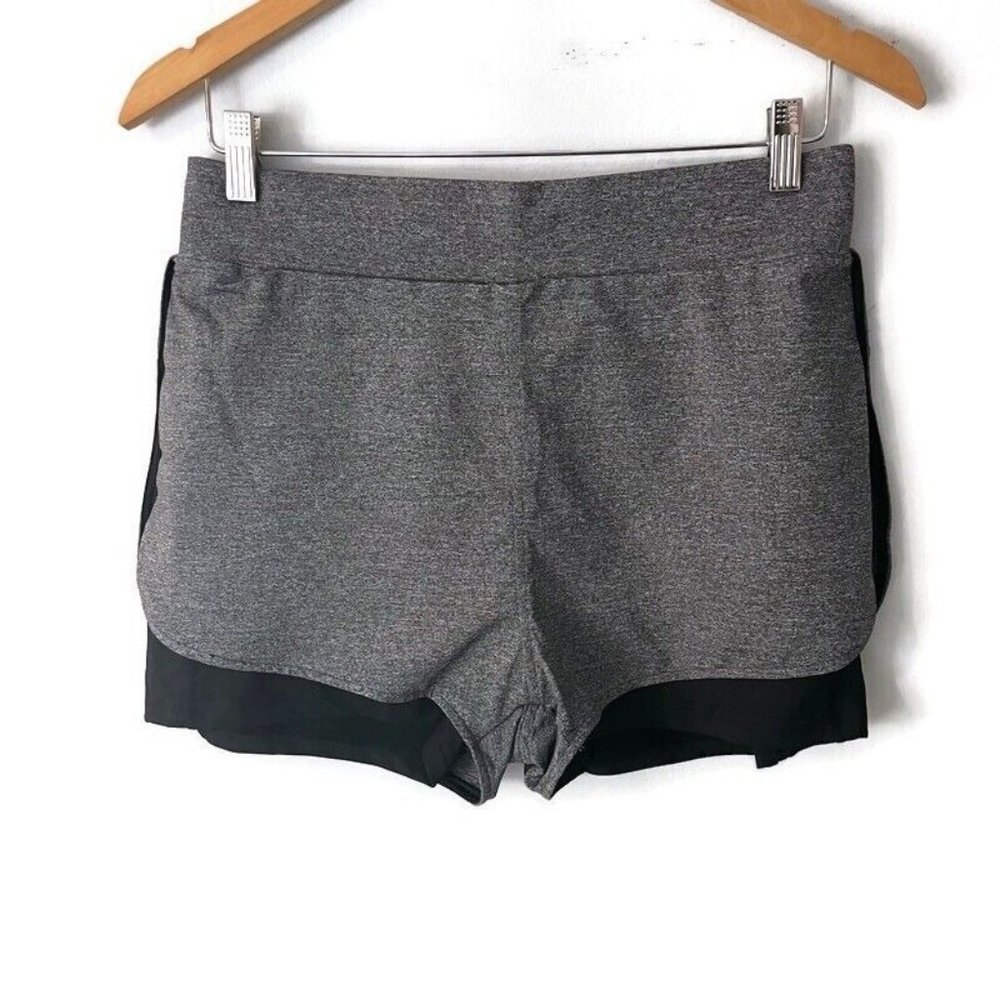 NWT Cool Run Women's Gray Compression Running Shorts Athletic Size Large L